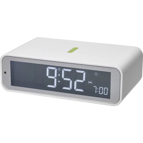 TFA Dostmann 60.2560.02 radiostyrd Väckarklocka vit Vakna timmar 1