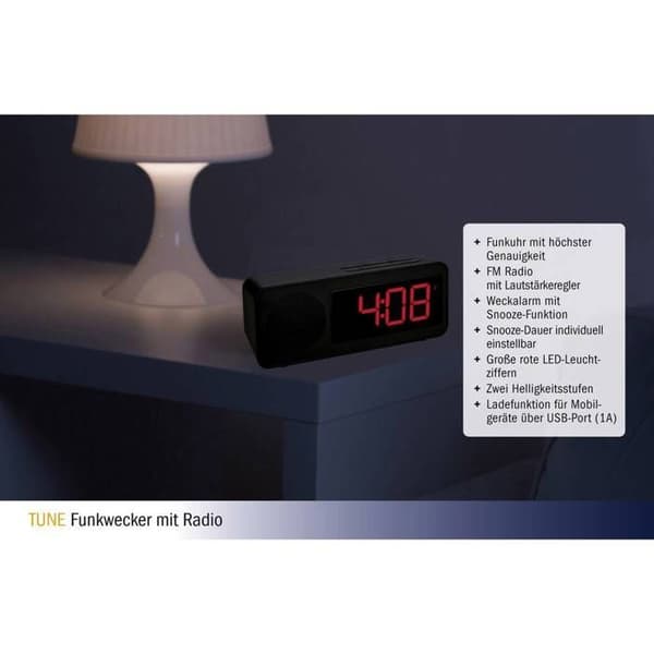 TFA - 60.2546.01 - radioklocka - digitalklocka