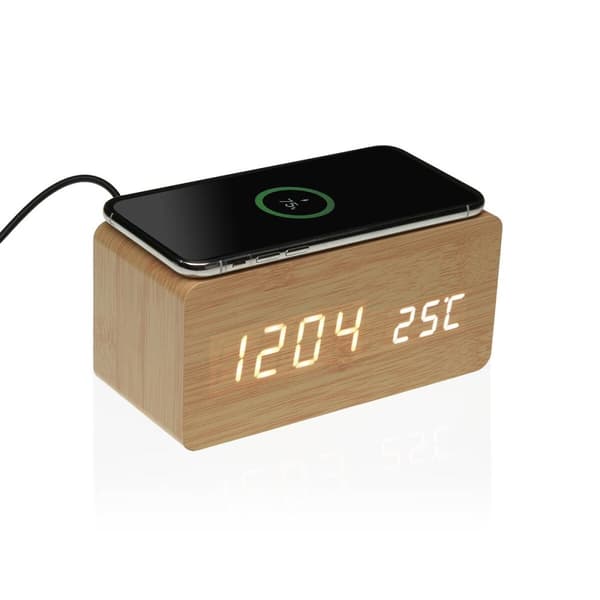 Alarmklokke Versa Tre MDF Minimalistisk 7 x 7 x 15 cm