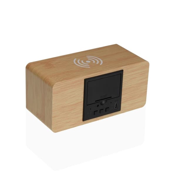 Väckarklocka Versa Trä MDF Minimalistisk 7 x 7 x 15 cm