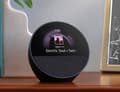 Miniatyrbild 4 av 6: Smart radio amazon Echo Spot i azul färg med kraftfullt och intensivt ljud, använd på dagen med god paj, usa el