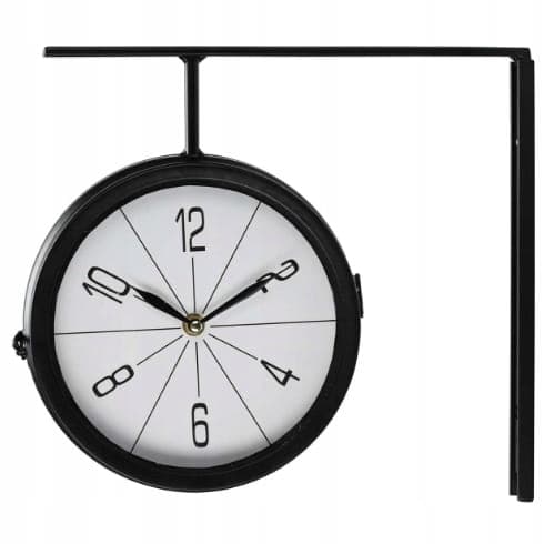 Vægur dobbeltsidet sort moderne design 30 cm