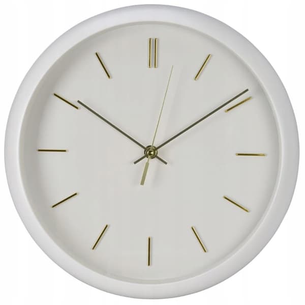 30 cm elegant vægur med guldvisere