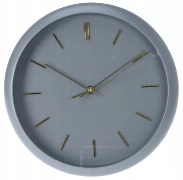 30 cm elegant vægur med guldvisere