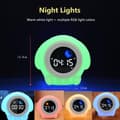 Miniatyrbild 3 av 6: Bomclap Digital väckarklocka för barn med LED nattlampa, snooze, 7 färger, uppladdningsbar