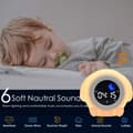 Miniatyrbild 4 av 6: Bomclap Digital väckarklocka för barn med LED nattlampa, snooze, 7 färger, uppladdningsbar