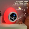 Miniatyrbild 6 av 6: Bomclap Digital väckarklocka för barn med LED nattlampa, snooze, 7 färger, uppladdningsbar