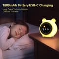 Miniatyrbild 5 av 6: Bomclap Digital väckarklocka för barn med LED nattlampa, snooze, 7 färger, uppladdningsbar