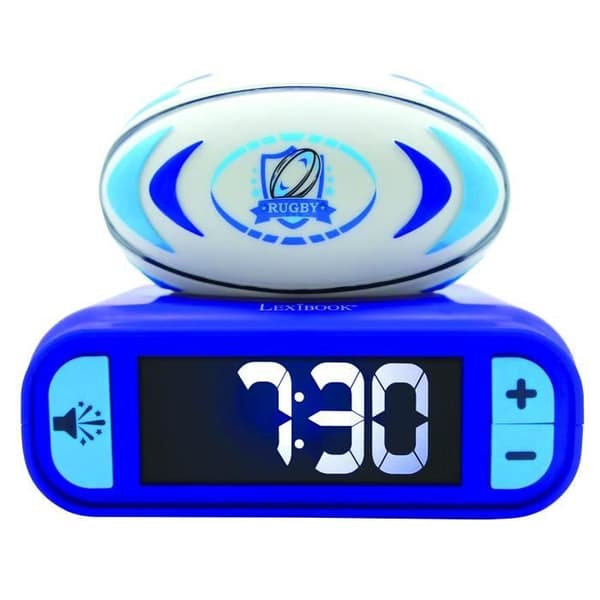 Digital väckarklocka med 3D-nattlampa för rugbyboll och ljudeffekter