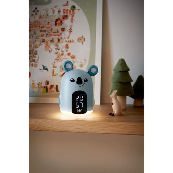 Coco-koala-herätyskello ja yövalo - BIGBEN - 3 melodiaa - Säädettävä valon voimakkuus - Aikanäyttö