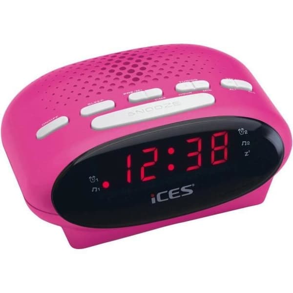 SCD-42 Lenco, klockradio, ultrakortvåg (FM), rosa