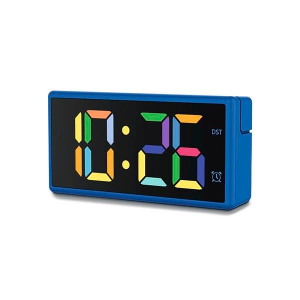 Väckarklocka "Ibiza", multi-färgad skärm, med USB-laddningsfunktion, bl.