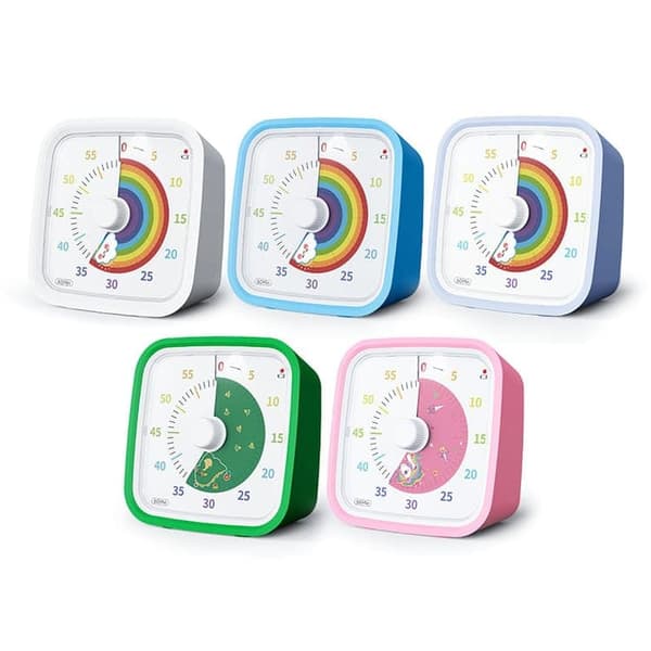 OBOSOE vækkeur med visuelle detaljer – Rainbow Timer til børneværelset