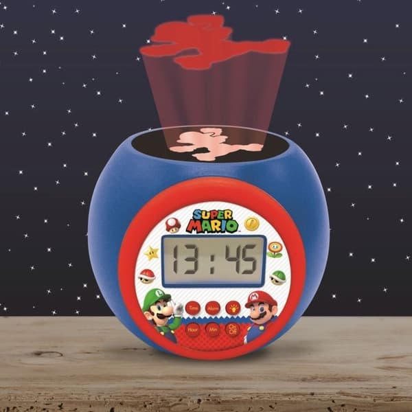 Super Mario projektor väckarklocka med timerfunktion