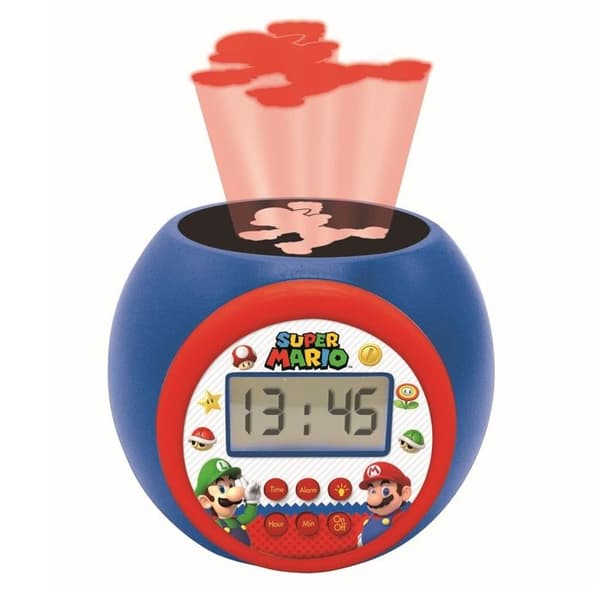 Super Mario projektor väckarklocka med timerfunktion