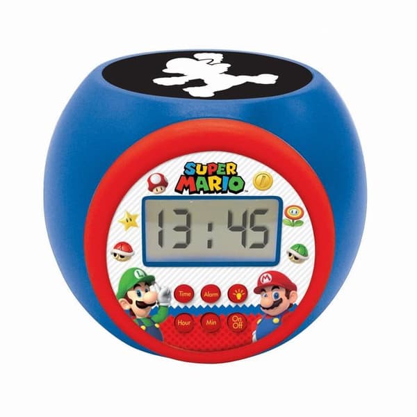 Super Mario projektor väckarklocka med timerfunktion