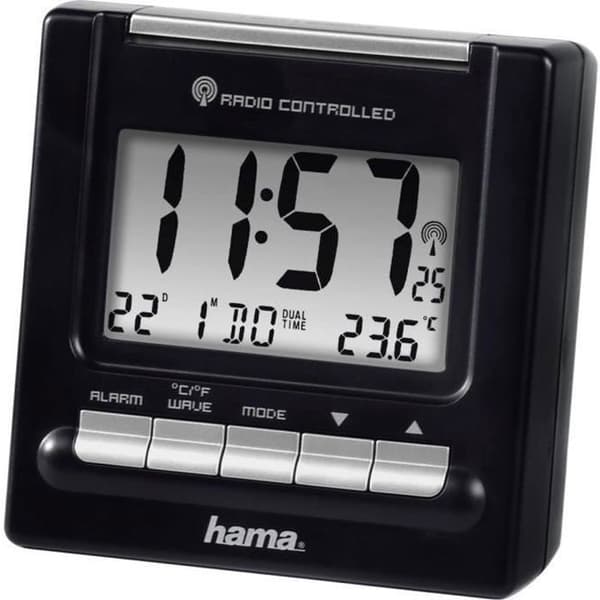 Radiostyrd väckarklocka - HAMA - RC200 - Svart - Inbyggd klocka - Radiotuner - Radio-väckarklocka