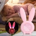 Miniatyrbillede 4 af 5: OBOSOE Digital Kids Clock / Kids Vækkeur Kanin – Justerbar Natlys Med 5 Genopladelige Alarmer Til Soveværelse
