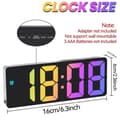Miniatyrbillede 2 af 5: OBOSOE digitalt vækkeur med stort LED-display, USB-opladning, temperatur, dato