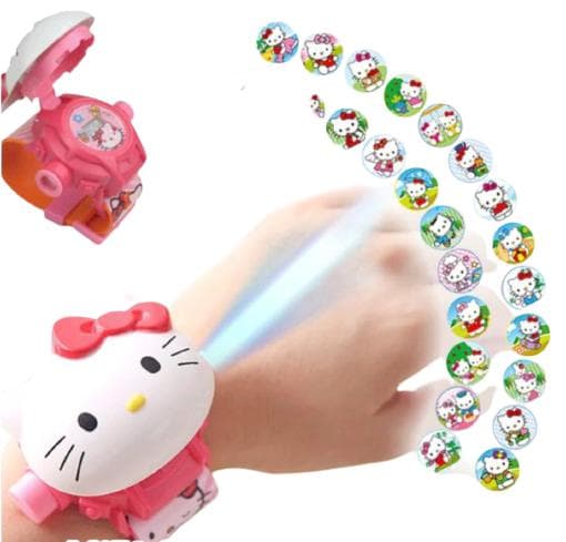 Hello Kitty clock with projector function 24 slide show Christmas gift