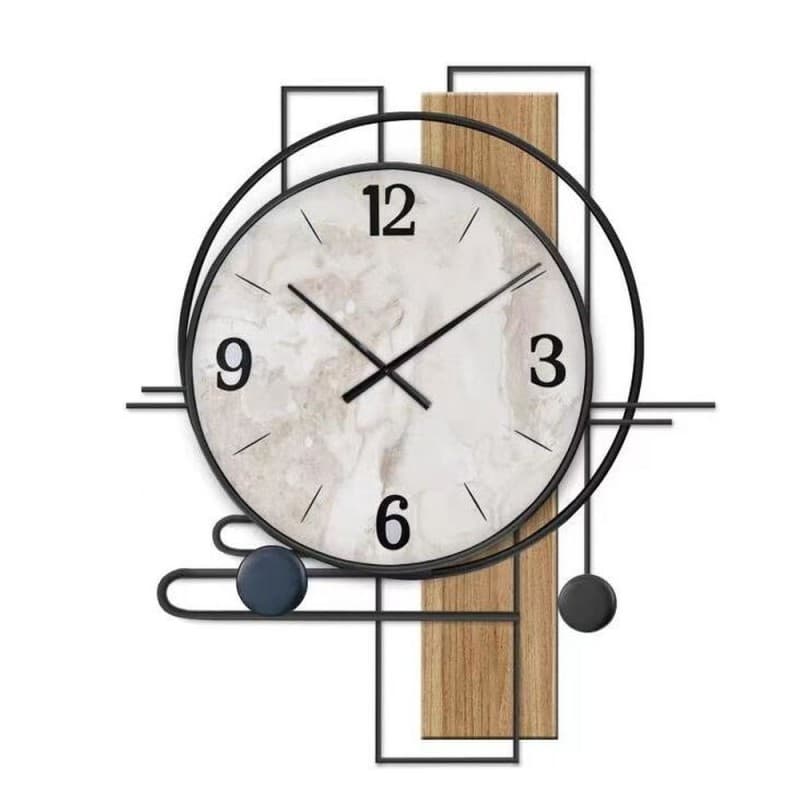 Väggklocka DKD Home Decor Svart Järn Trä MDF (60 x 4.5 x 70 cm)