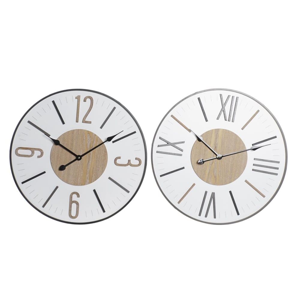 Väggklocka DKD Home Decor Svart Beige MDF Järn (60 x 4 x 60 cm)