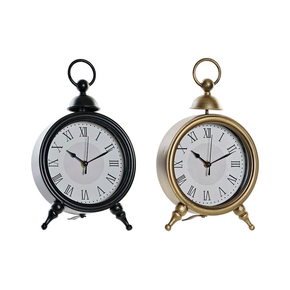 Asztali óra DKD Home Decor Glas Järn (2 pcs) (18.5 x 5.5 x 33 cm)