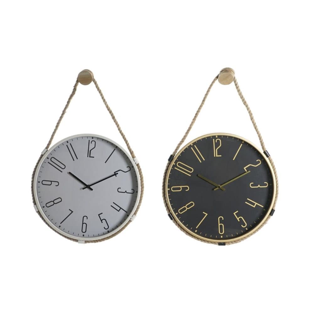 Väggklocka DKD Home Decor Snöre Järn 2 antal (40 x 4,5 x 55 cm)
