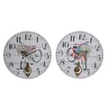 Miniatyrbild 1 av 3: Väggklocka DKD Home Decor Cykel Metall Multicolour Trä MDF (2 antal) (58 x 4 x 58 cm)