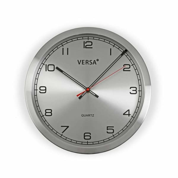 Väggklocka Versa Aluminium (4,1 x 20 x 20 cm)
