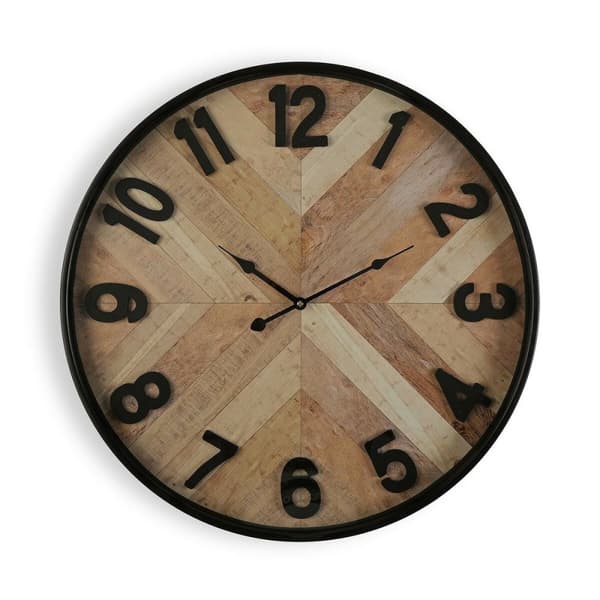 Väggklocka Versa Trä MDF Trä MDF/Glas (6 x 60 x 60 cm)