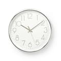 Miniatyrbillede 1 af 3: Nedis CLWA015PC30SR Rundt vægur Diameter 30 cm Hvid & Sølv