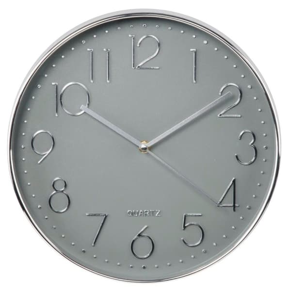 Hama Väggklocka Elegance Ø 30 Cm Lågbrus Silver/grå