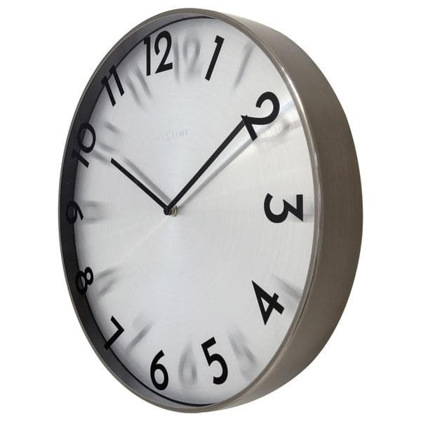 NeXtime NE-3289GS Metal vægur - 40cm -Silent Clock - Metal - "Reflection"