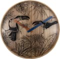Miniatyrbild 1 av 6: NeXtime NE-3230 Väggklocka Tropica Ø40 Trä