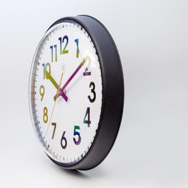 NeXtime NX-7308ZW Väggklocka NXT Diam. 26cm Plast Svart, Vit Urtavla