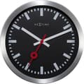 Pikkukuva 1 / 4: NeXtime NE-3998STZW Seinäkello "Station" Ø19 cm, harjattu alumiini musta