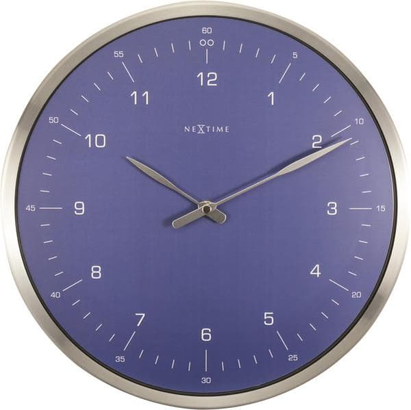 NeXtime NE-3243BL Väggklocka 60 minuter Ø33 Metallblå