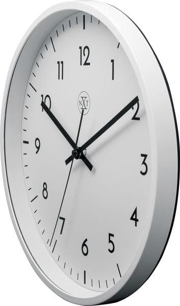 NeXtime NX-7320 Vægur NXT Diameter 30 cm Plast Hvid, Hvid Urskive