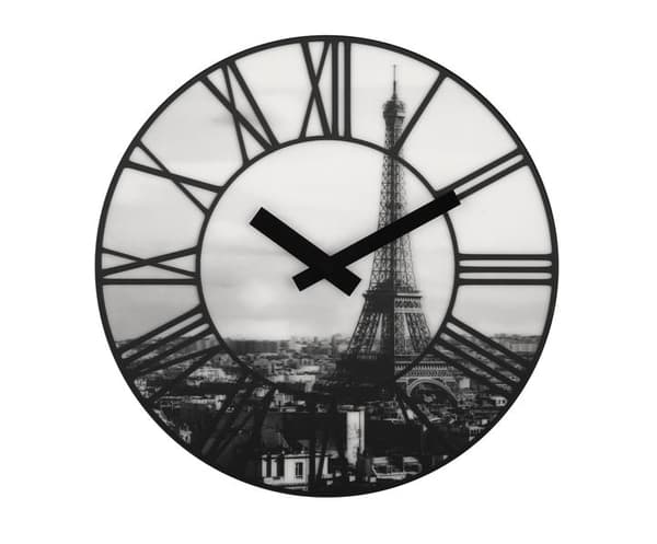 NeXtime NE-3004 vægur Dia. 39 Cm, Plast, 3D, Grå, 'La Ville'