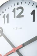 Miniatyrbild 8 av 9: NeXtime NE-3999AR Väggklocka Dia. 35 Cm, Borstad Aluminium, 'Station'