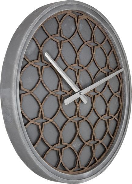 NeXtime NE-3212BR Vægur Dia. 39,5 Cm, Polyresin/Træ, Grå