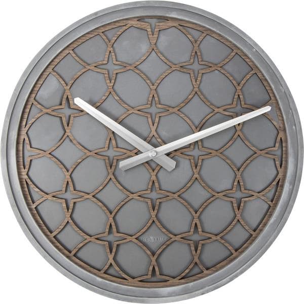 NeXtime NE-3212BR Vægur Dia. 39,5 Cm, Polyresin/Træ, Grå