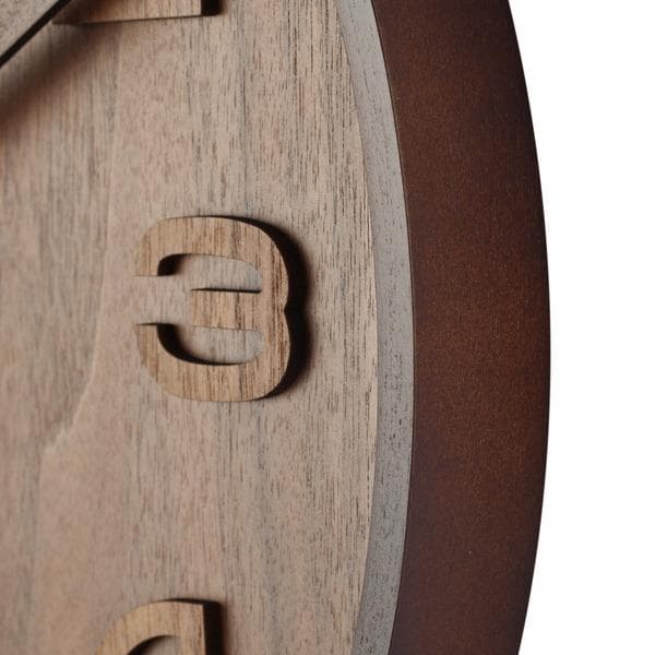 NeXtime NE-3096BR Väggklocka Dia. 35 cm, trä, brun, 'trä trä medium'