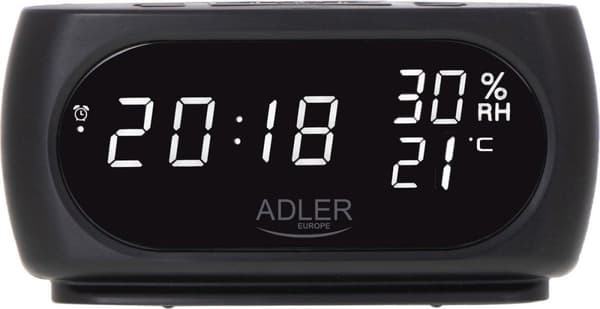 Adler AD 1186 pöytäkello Digitaalinen pöytäkello Kolmion muotoinen musta