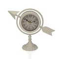 Miniatyrbillede 1 af 2: Namizna ura Versa Hvid Komplet pil Metal (23 x 16 x 8 cm)