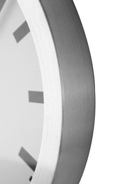NeXtime NE-3998ST Väggklocka Dia. 19 Cm, Borstad Aluminium, 'Station'