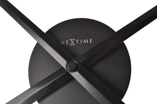 NeXtime NE-3074ZW Vægur Dia. 48 cm x 3 cm, aluminium, sort, 'Små hænder'