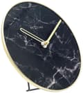 Miniatyrbild 2 av 5: NeXtime NE-5222ZW Bordsklocka Marmor Bord Dia 20cm Glas Svart