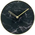 Miniatyrbild 1 av 5: NeXtime NE-5222ZW Bordsklocka Marmor Bord Dia 20cm Glas Svart